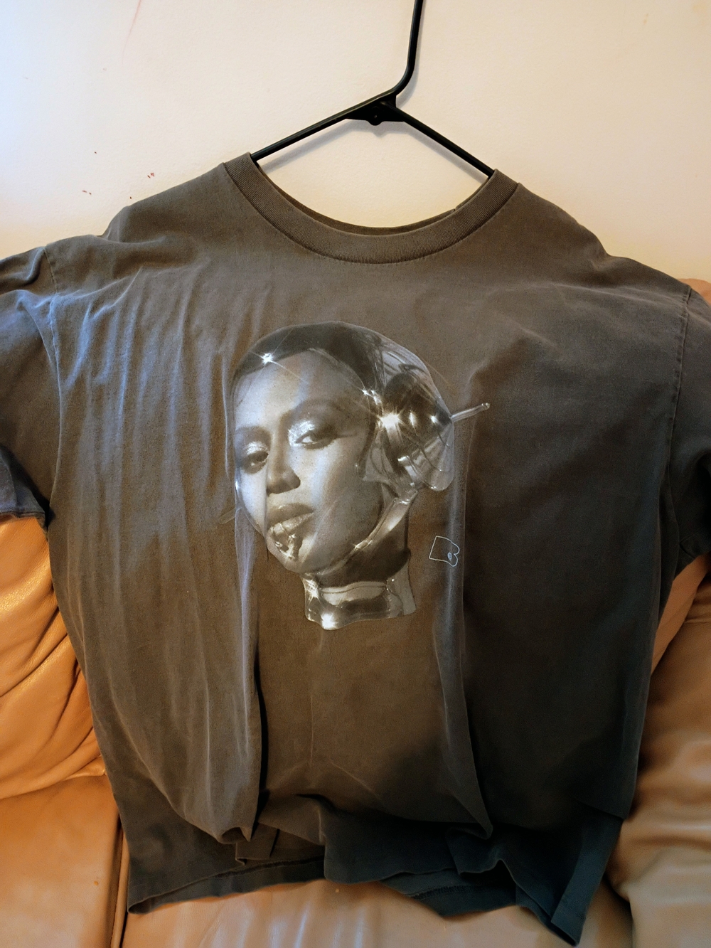 Graphic Face Print Black T-Shirt